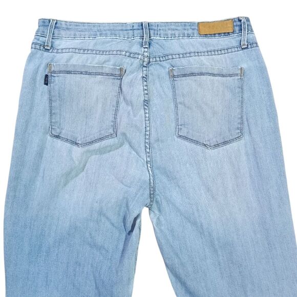 Parker Smith Light Wash Denim Relaxed Straight Jeans Women's Size 32W High Rise - Picture 4 of 8